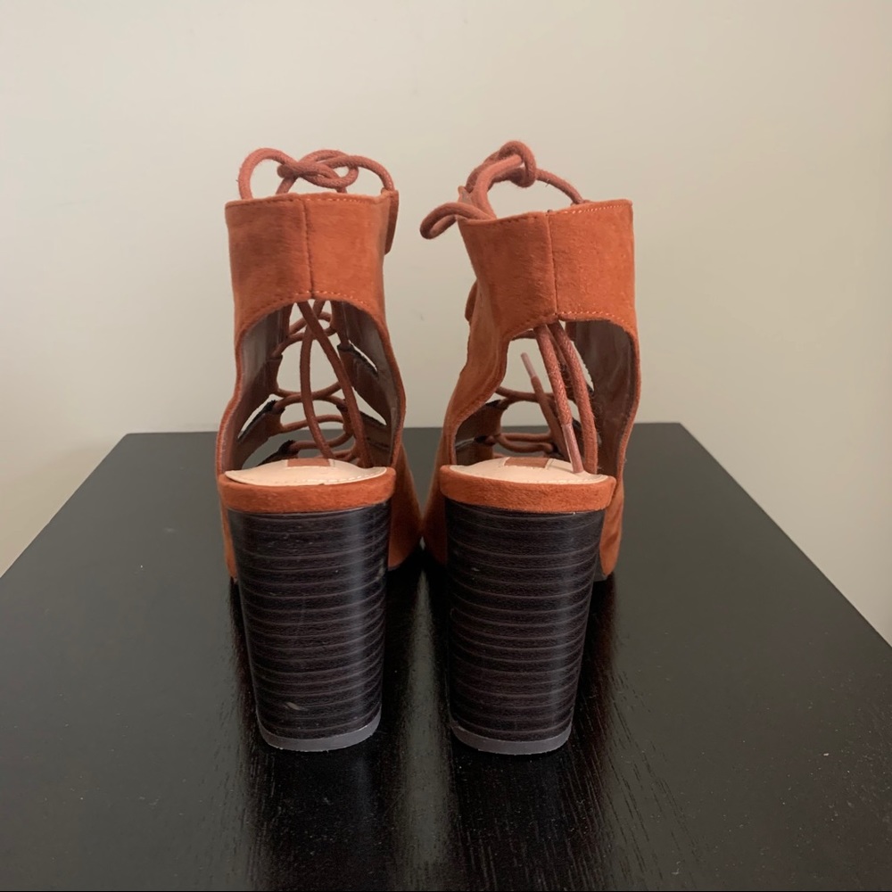 Lace-Up Peep-toe Booties - Picture 5 of 8